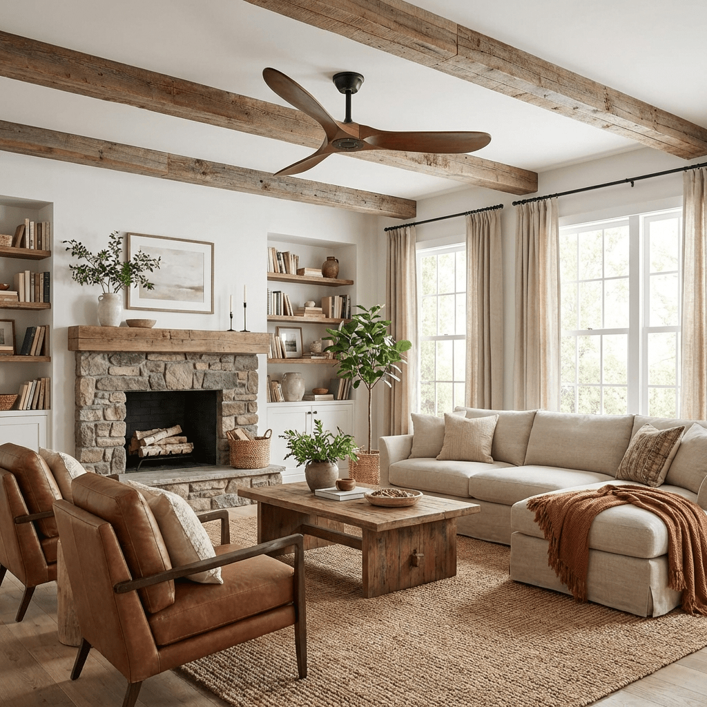 Ceiling Fan with Remote Control and Energy Efficient Design-Lighting > Ceiling Lights-casanuva-casanuva