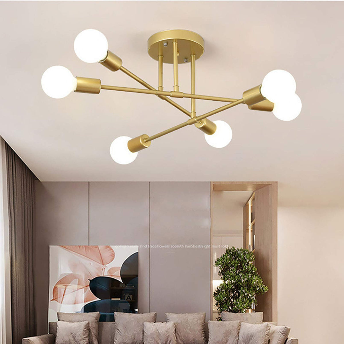 Ceiling Lamp Modern Simple Design for Living Room-Lighting > Ceiling Lights-casanuva-Gold-D70*H20CM-casanuva