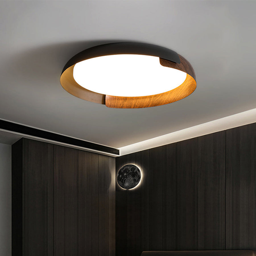 Ceiling Light Fixture for Bedroom LED Modern Design-Lighting > Ceiling Lights-casanuva-Black+Brown-D46*H10cm-Cold Light-casanuva