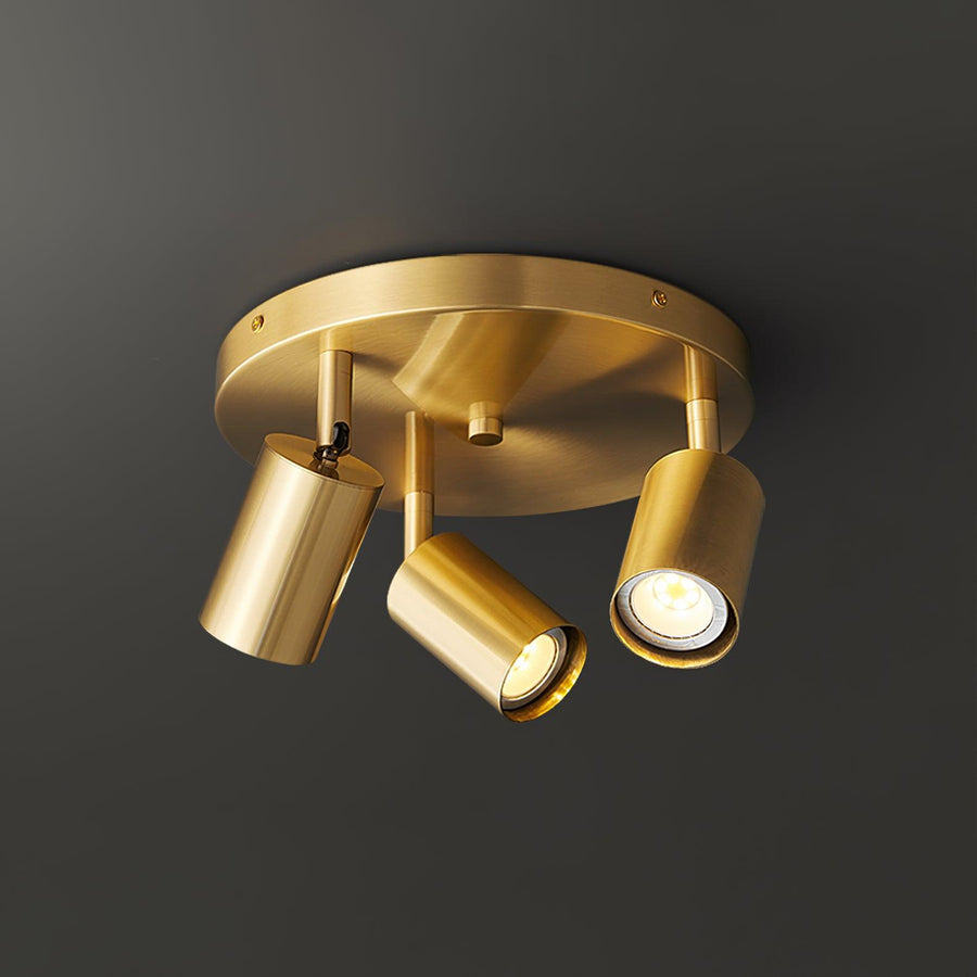 Ceiling Light Hugo Hotspot LED-Lighting > Ceiling Lights-casanuva-3 heads 25cmx15cm-Brass-casanuva