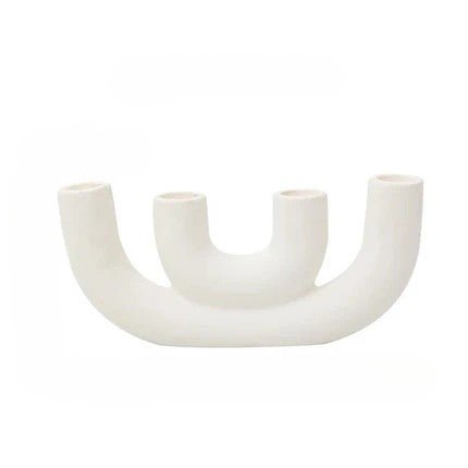 Ceramic Abstract Decorative Sculpture-Home Decor > Sculptures & Figurines-casanuva-White Curved-casanuva