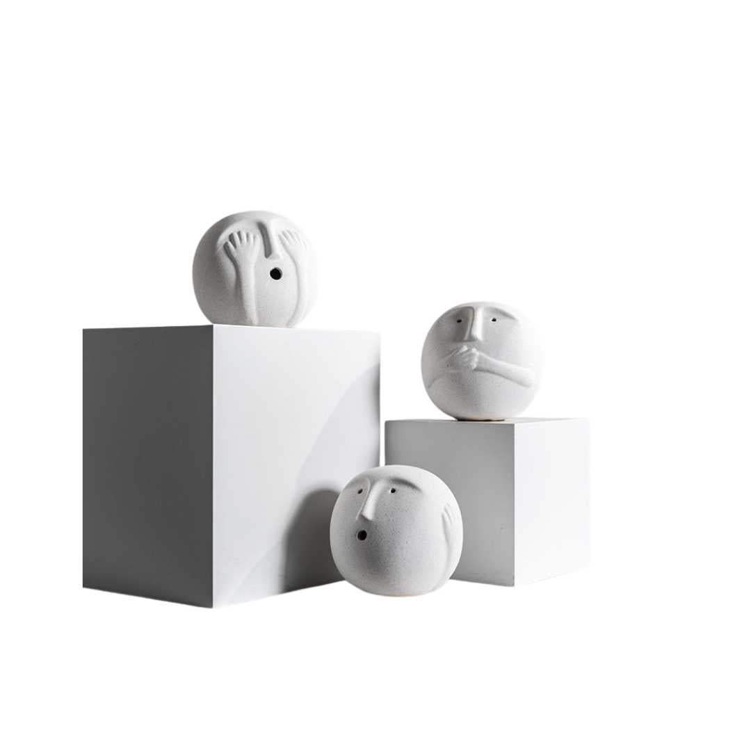 Ceramic Abstract Sculpture Minimalist Bora Design-Home Decor > Sculptures & Figurines-casanuva-casanuva