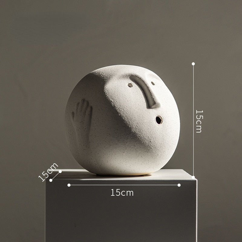 Ceramic Abstract Sculpture Minimalist Bora Design-Home Decor > Sculptures & Figurines-casanuva-casanuva