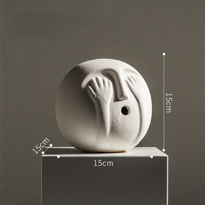 Ceramic Abstract Sculpture Minimalist Bora Design-Home Decor > Sculptures & Figurines-casanuva-casanuva