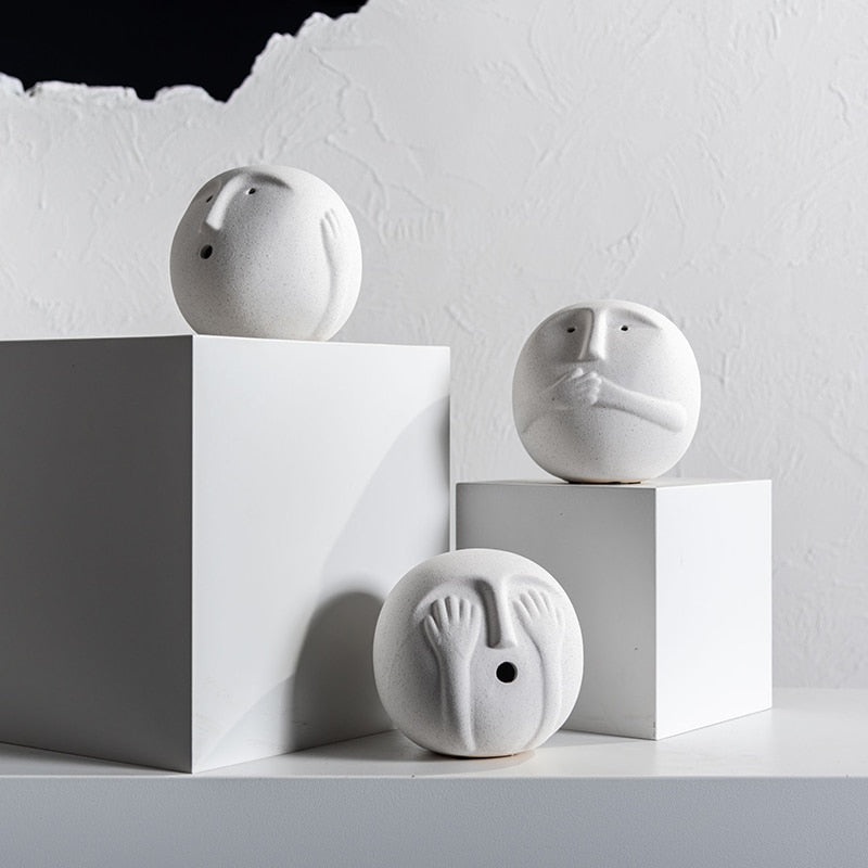 Ceramic Abstract Sculpture Minimalist Bora Design-Home Decor > Sculptures & Figurines-casanuva-A-casanuva