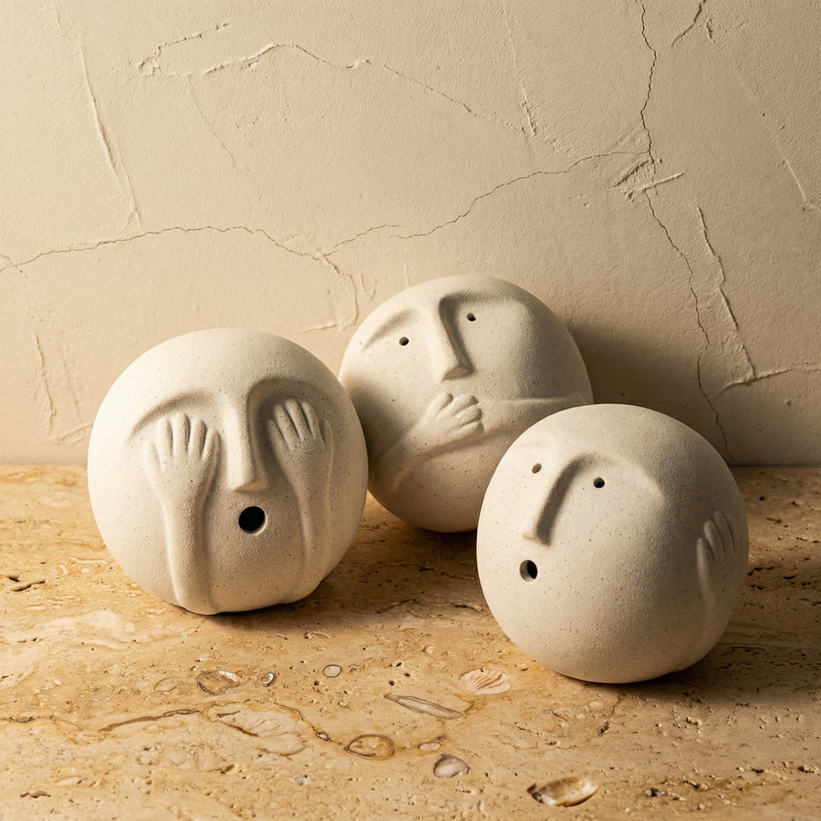 Ceramic Abstract Sculpture Minimalist Bora Design-Home Decor > Sculptures & Figurines-casanuva-casanuva