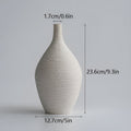 Ceramic Art Vase Earthline Design-Home Decor > Vases-casanuva-Long White-casanuva