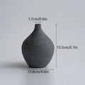 Ceramic Art Vase Earthline Design-Home Decor > Vases-casanuva-Short Coal-casanuva