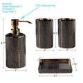 Ceramic Bathroom Accessories Set for Elegant Organization-Bedding & Bath > Bathroom Accessories-casanuva-casanuva