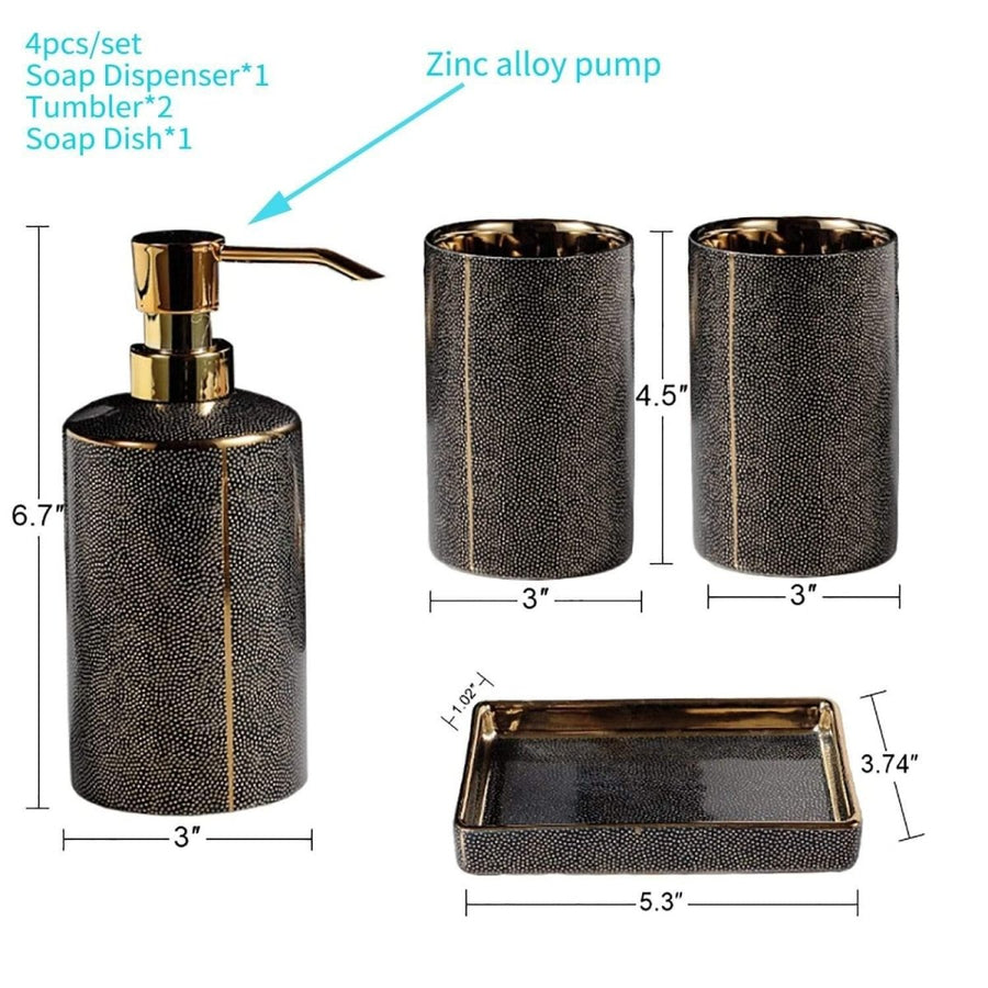 Ceramic Bathroom Accessories Set for Elegant Organization-Bedding & Bath > Bathroom Accessories-casanuva-casanuva