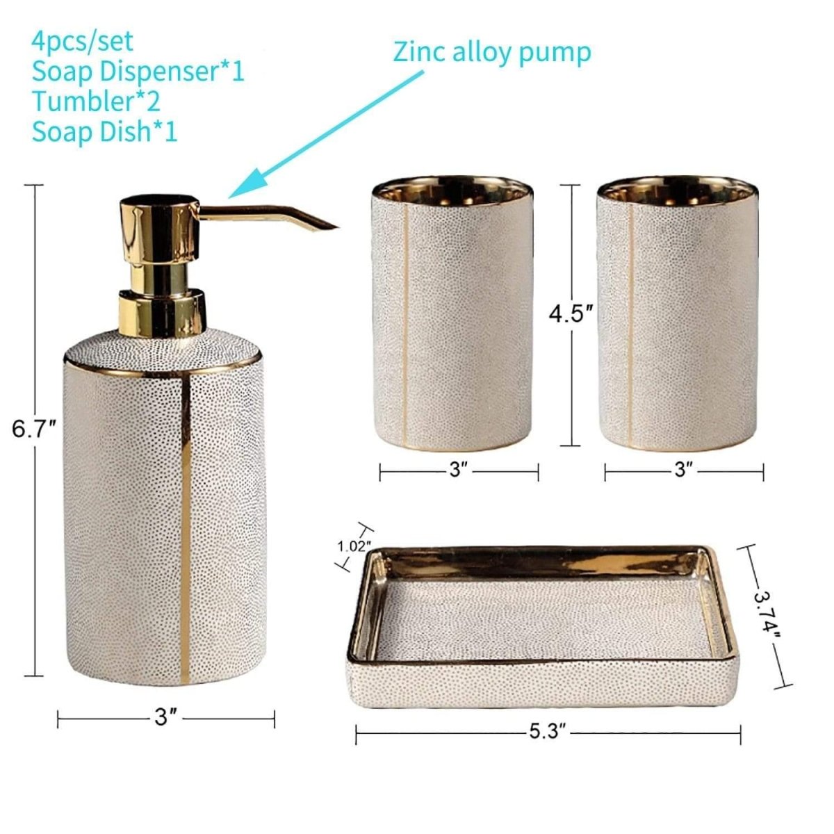 Ceramic Bathroom Accessories Set for Elegant Organization-Bedding & Bath > Bathroom Accessories-casanuva-casanuva
