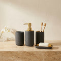 Ceramic Bathroom Set with Gold Accents-Bedding & Bath > Bathroom Accessories-casanuva-casanuva