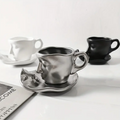 Ceramic Coffee Cup and Saucer Set for Romantic Moments-Kitchen & Dining > Tableware-casanuva-casanuva
