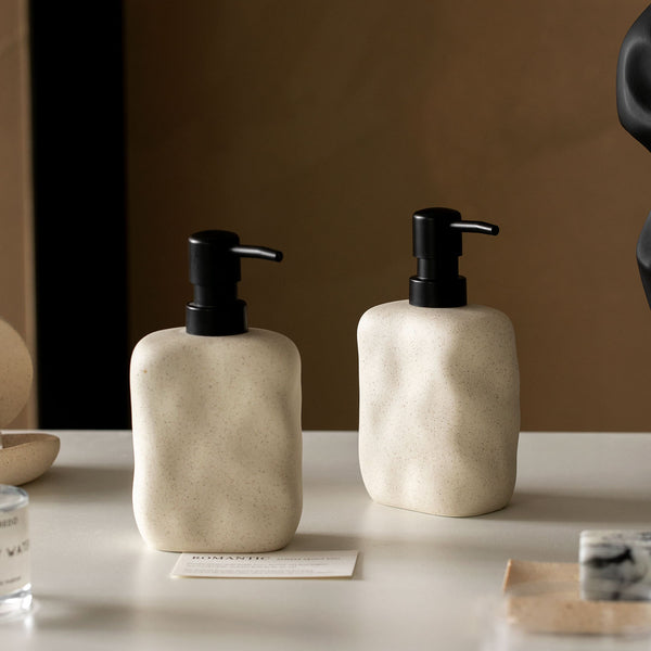 Ceramic Dispenser Japandi Design-Bedding & Bath > Bathroom Accessories-casanuva-casanuva