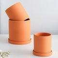 Ceramic Flowerpot with Saucer Elegant Design-Home Decor > Decorative Accessories-casanuva-casanuva
