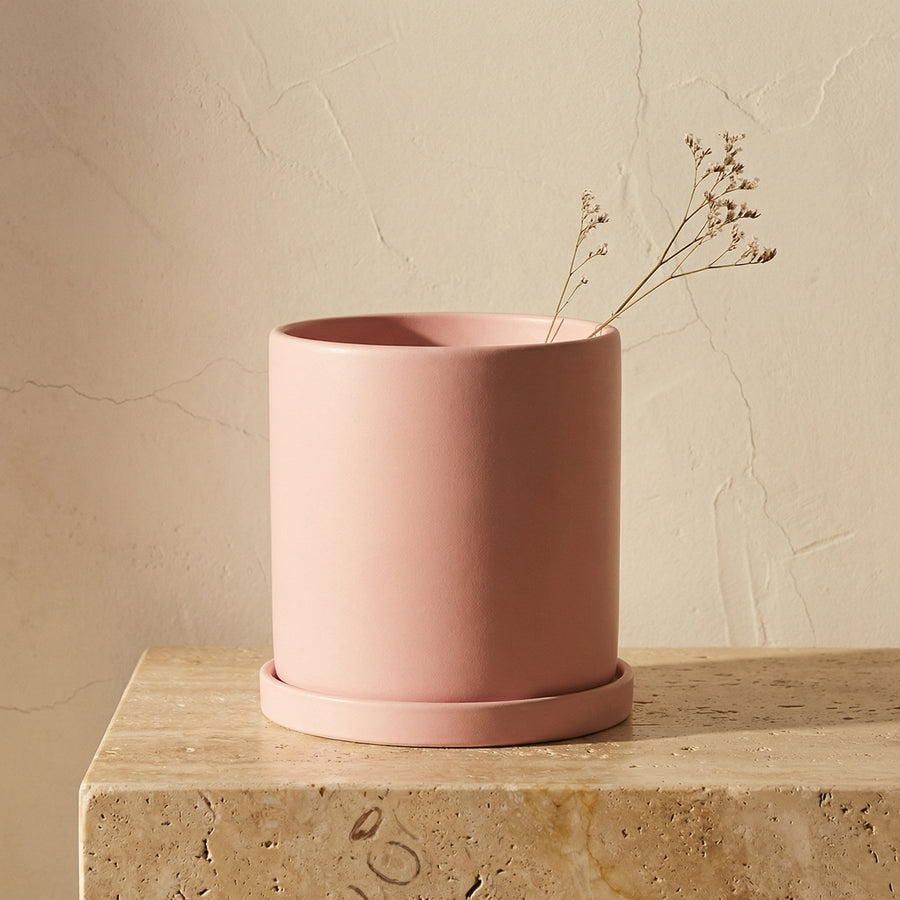 Ceramic Flowerpot with Saucer Elegant Design-Home Decor > Decorative Accessories-casanuva-casanuva