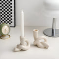 Ceramic Knot Candle Holder-Home Decor > Candle Holders-casanuva-casanuva