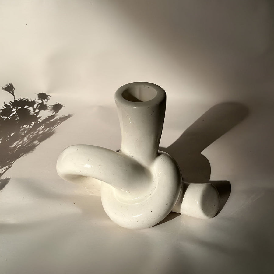 Ceramic Knot Candle Holder-Home Decor > Candle Holders-casanuva-casanuva