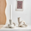 Ceramic Knot Candle Holder-Home Decor > Candle Holders-casanuva-casanuva