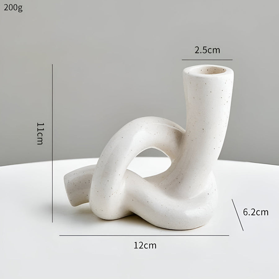 Ceramic Knot Candle Holder-Home Decor > Candle Holders-casanuva-Long-casanuva
