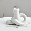 Ceramic Knot Candle Holder-Home Decor > Candle Holders-casanuva-Short-casanuva