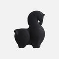 Ceramic Safari Animal Sculpture-Home Decor > Sculptures & Figurines-casanuva-Black-Down-casanuva