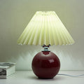 Ceramic Table Lamp with Fabric Shade in Multiple Colors-Lighting > Table Lamps-casanuva-casanuva