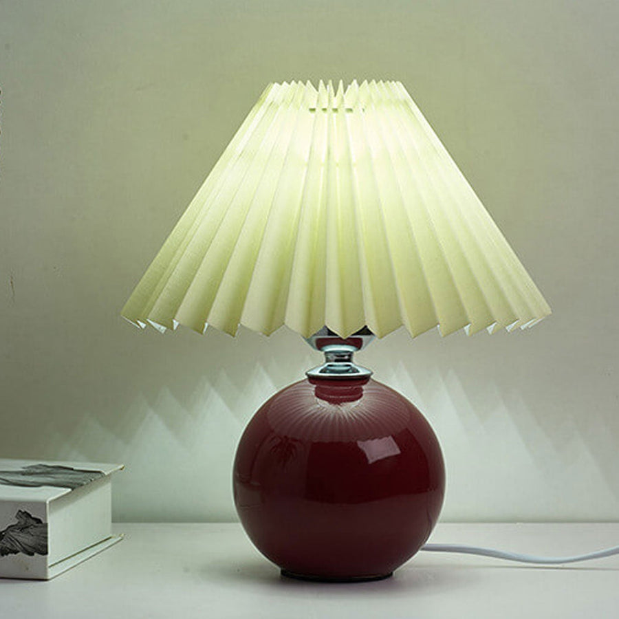 Ceramic Table Lamp with Fabric Shade in Multiple Colors-Lighting > Table Lamps-casanuva-casanuva