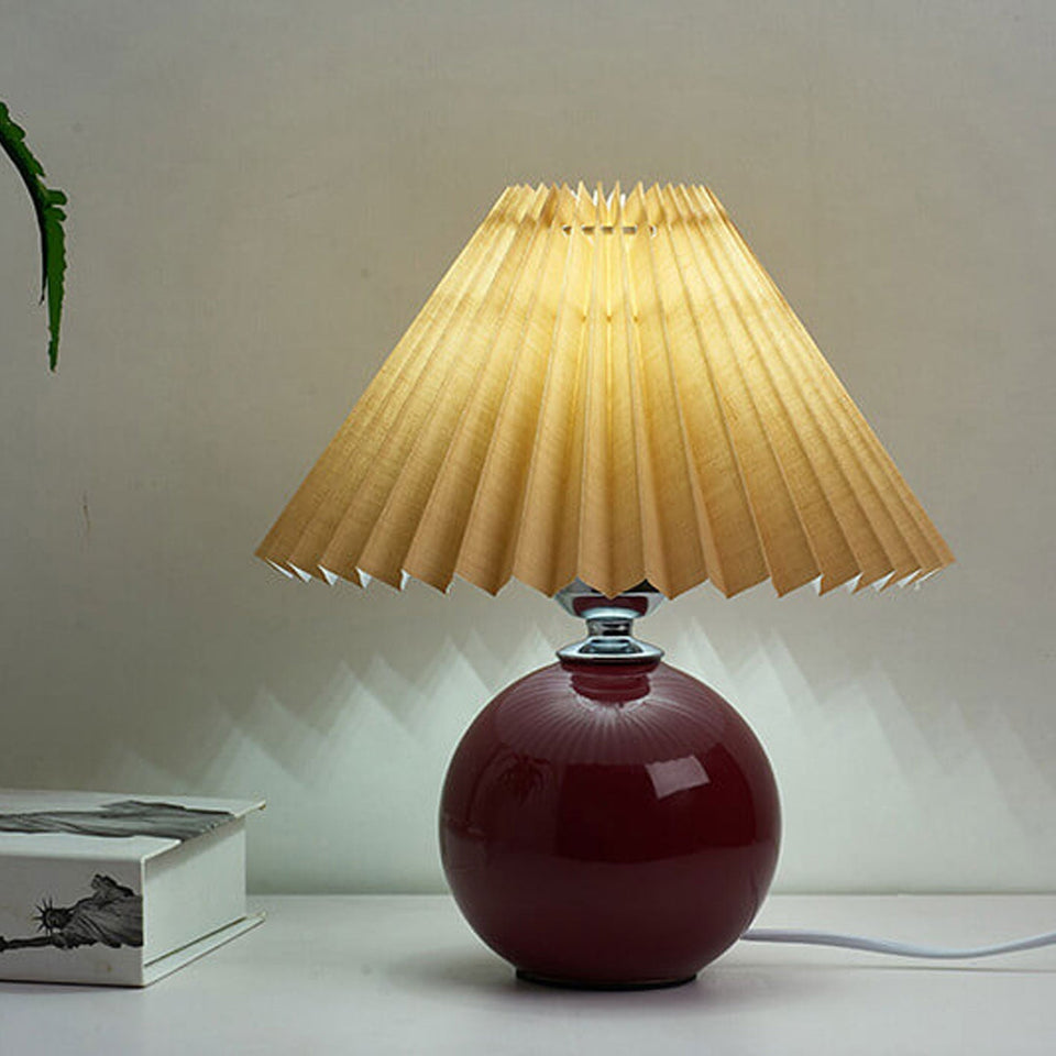 Ceramic Table Lamp with Fabric Shade in Multiple Colors-Lighting > Table Lamps-casanuva-casanuva