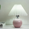 Ceramic Table Lamp with Fabric Shade in Multiple Colors-Lighting > Table Lamps-casanuva-casanuva