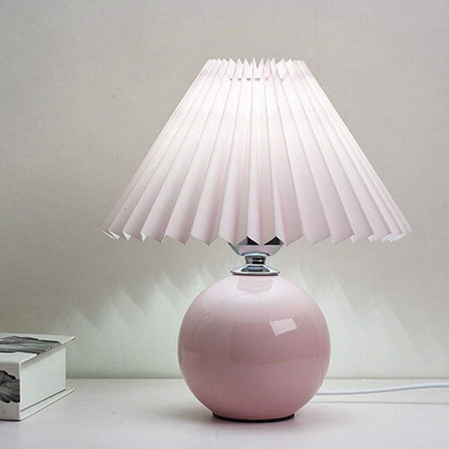 Ceramic Table Lamp with Fabric Shade in Multiple Colors-Lighting > Table Lamps-casanuva-casanuva