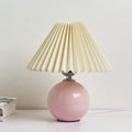 Ceramic Table Lamp with Fabric Shade in Multiple Colors-Lighting > Table Lamps-casanuva-casanuva
