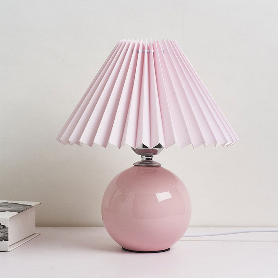 Ceramic Table Lamp with Fabric Shade in Multiple Colors-Lighting > Table Lamps-casanuva-casanuva