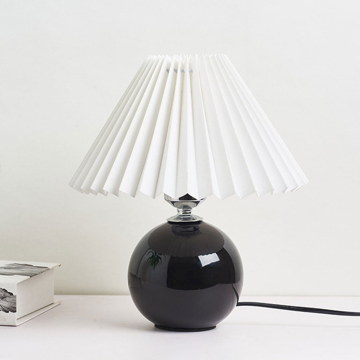 Ceramic Table Lamp with Fabric Shade in Multiple Colors-Lighting > Table Lamps-casanuva-casanuva