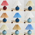 Ceramic Table Lamp with Fabric Shade in Multiple Colors-Lighting > Table Lamps-casanuva-casanuva