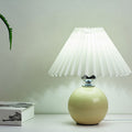 Ceramic Table Lamp with Fabric Shade in Multiple Colors-Lighting > Table Lamps-casanuva-casanuva