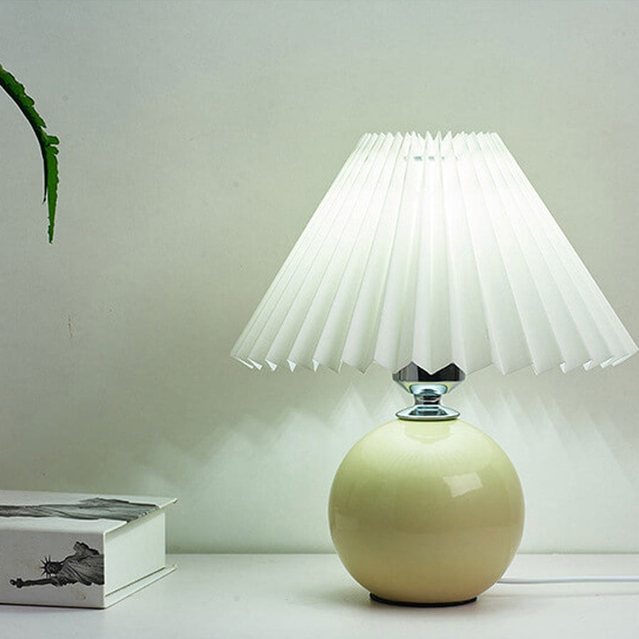 Ceramic Table Lamp with Fabric Shade in Multiple Colors-Lighting > Table Lamps-casanuva-casanuva