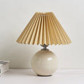 Ceramic Table Lamp with Fabric Shade in Multiple Colors-Lighting > Table Lamps-casanuva-Khaki-Brown-Knop-casanuva