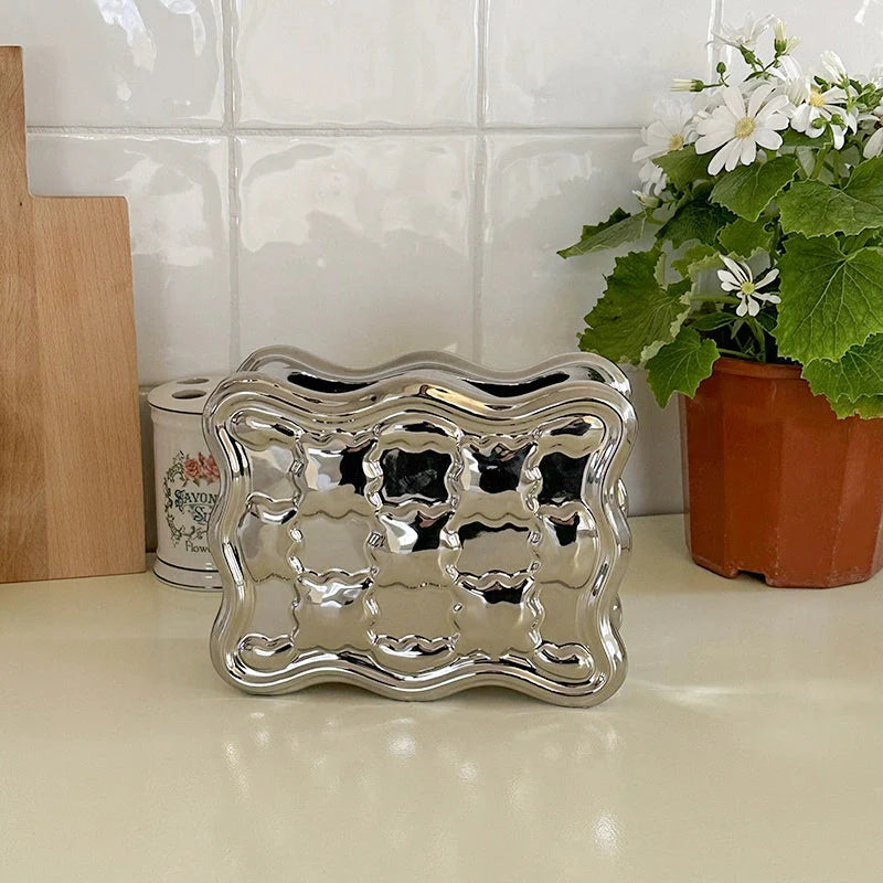 Ceramic Tulip Vase Set-Home Decor > Vases-casanuva-Silver-none-casanuva