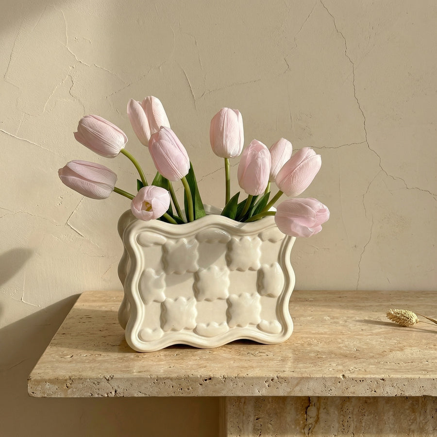 Ceramic Tulip Vase Set-Home Decor > Vases-casanuva-casanuva