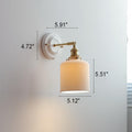 Ceramic and Brass Wall Lamp with Minimalist Design-Lighting > Wall Lights-casanuva-casanuva