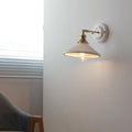 Ceramic and Brass Wall Lamp with Minimalist Design-Lighting > Wall Lights-casanuva-casanuva