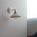 Ceramic and Brass Wall Lamp with Minimalist Design-Lighting > Wall Lights-casanuva-casanuva