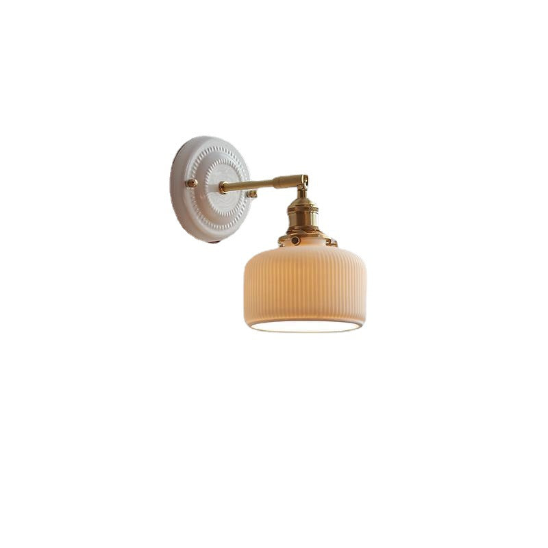 Ceramic and Brass Wall Lamp with Minimalist Design-Lighting > Wall Lights-casanuva-casanuva