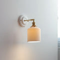 Ceramic and Brass Wall Lamp with Minimalist Design-Lighting > Wall Lights-casanuva-D-110V-120V-casanuva