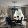 Chandelier with Colorful Glass Accents-Lighting > Chandeliers & Pendant Lights-casanuva-casanuva
