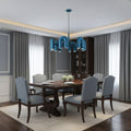 Chandelier with Colorful Glass Accents-Lighting > Chandeliers & Pendant Lights-casanuva-casanuva