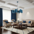 Chandelier with Colorful Glass Accents-Lighting > Chandeliers & Pendant Lights-casanuva-casanuva
