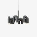 Chandelier with Colorful Glass Accents-Lighting > Chandeliers & Pendant Lights-casanuva-casanuva