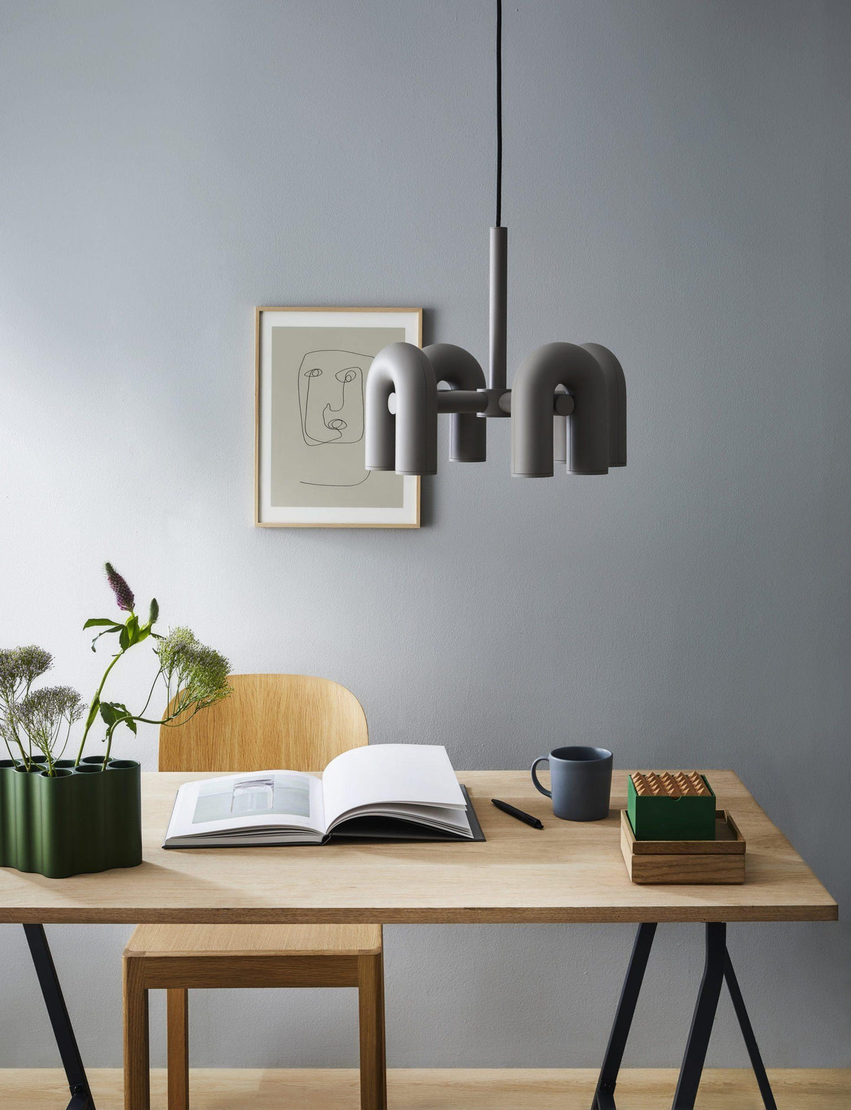 Chandelier with Colorful Glass Accents-Lighting > Chandeliers & Pendant Lights-casanuva-casanuva